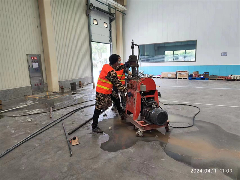 蕉岭厂房地面下沉塌陷注浆加固施工